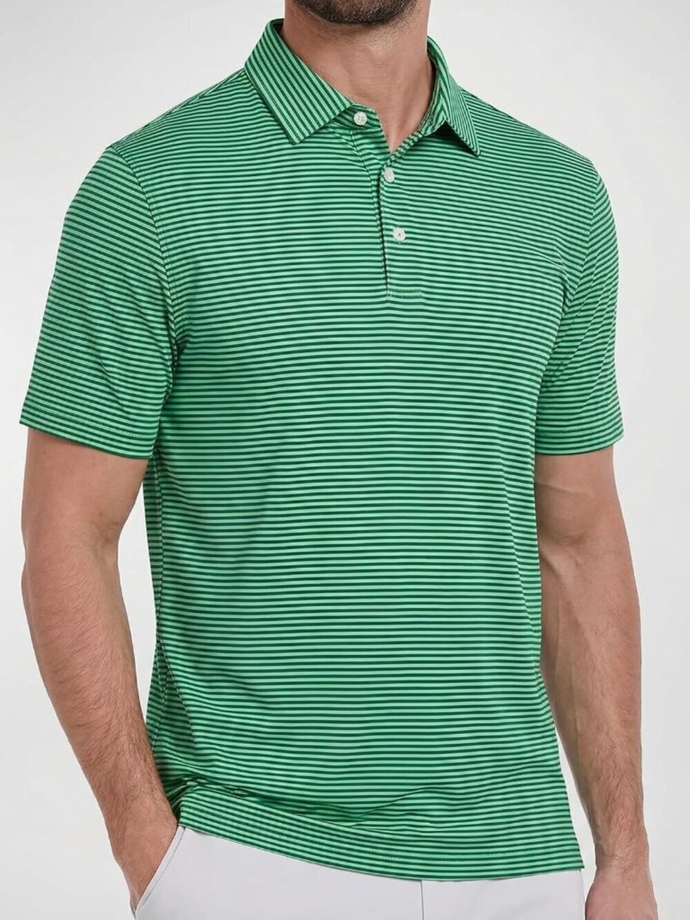 Mens Multicolor Polo Quick Dry Short Sleeve Golf Tee Moisture Wick Shirts - Picture 2 of 6